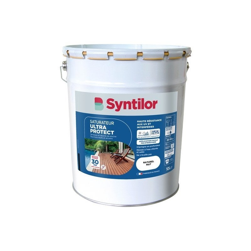 Saturateur pour bois extérieur SYNTILOR Ultra protect naturel mat 10 l