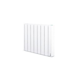 Radiateur electrique connecte a inertie fluide 1000 W ROINTE Belize carre blanc