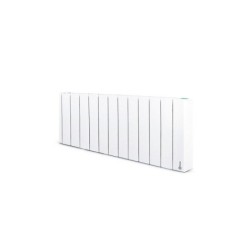 Radiateur electrique connecte a inertie fluide 1100 W ROINTE Belize bas blanc