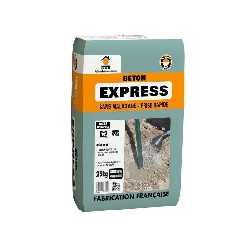 Béton express, PRB, 25 kg gris