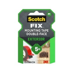 Ruban adhésif double face extérieur SCOTCH L.1.5 m x l.19 mm