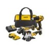 Set de 3 outils sans fil DEWALT Dck373mdr-qw, 18 V 4 ah, 2 batteries BRUSHLESS DUAL RUN