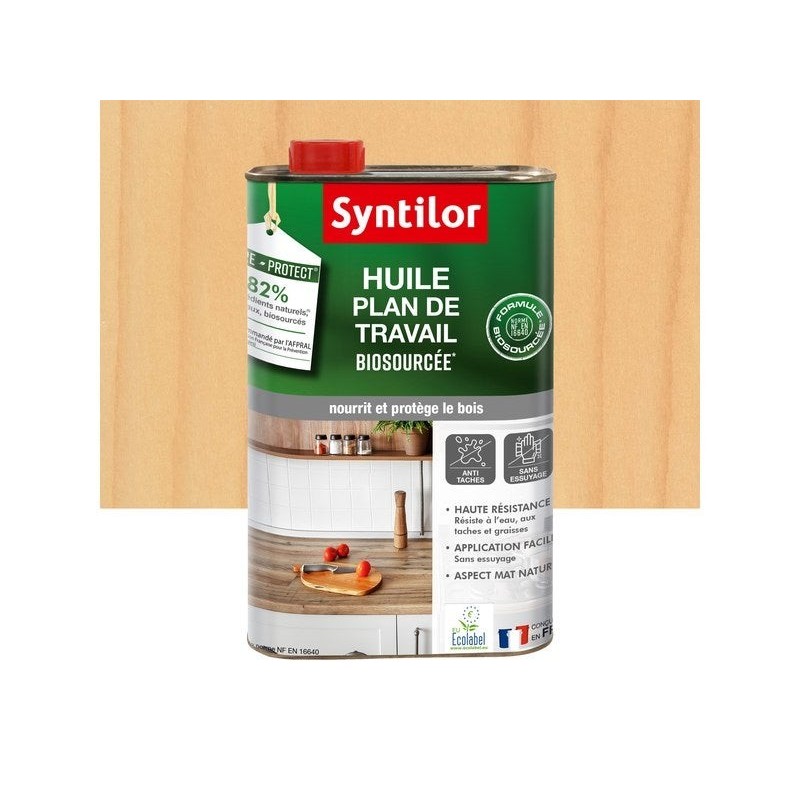 Huile plan de travail NATURE PROTECT SYNTILOR incolore mat 0L5