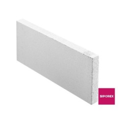 Carreau de beton cellulaire lisse L.62.5 x H.25 x Ep.5 cm SIPOREX