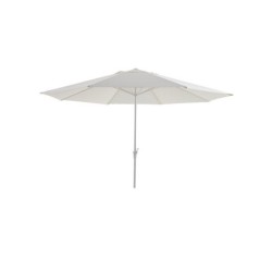 Parasol droit octogonal, NATERIAL Aura , L.394 x l.285 cm, blanc