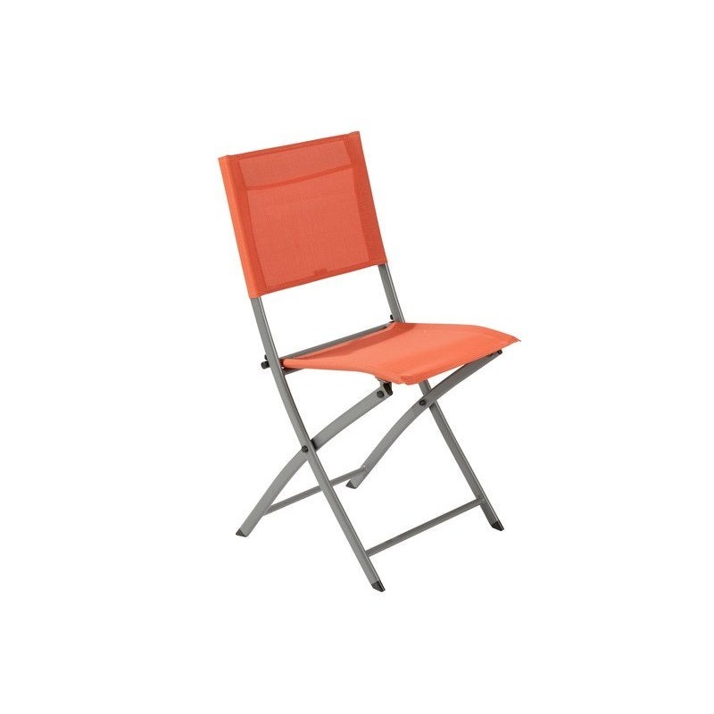 Chaise de jardin en acier, NATERIAL Emys, orange cuivré