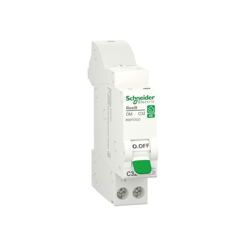 Disjoncteur embrochable courbe C phase + neutre 32A Resi9 XE, SCHNEIDER ELECTRIC