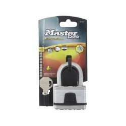 Cadenas à clé en acier laminé, MASTER LOCK, l.64 mm