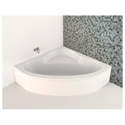 Baignoire d'angle L.135x l.135 cm, blanc Nerea