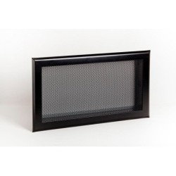 Grille de convection acier noir laqué époxy EQUATION, l.34.5 cm x H.19.5 cm