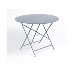 Table de jardin FERMOB Bistro rond diam 96cm, gris 4 personnes