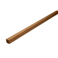 Baguette d'angle rentrant douglas 34 x 34 marron 2.5 m