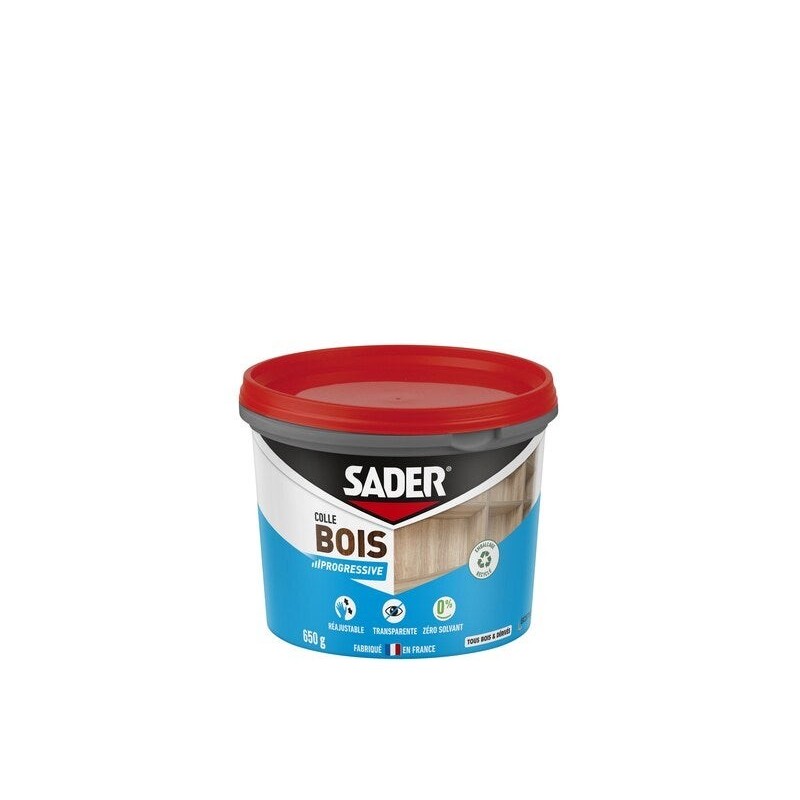 Colle À Bois Progressive Spéciale Matériaux Sader, 650G