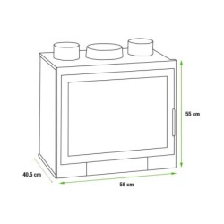 Insert à bois façade droite 6660-14, INVICTA, 8 kW