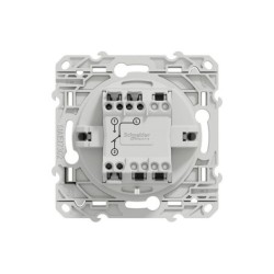 Interrupteur va-et-vient lumineux Odace, SCHNEIDER ELECTRIC, aluminium