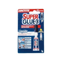 Colle de reparation loctite superglue-3 original liquide tube 3g