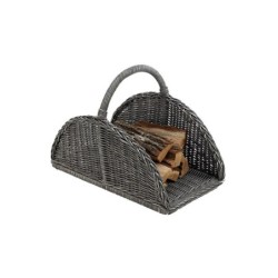 Panier à bûches gris DIXNEUF Jonka l.64 x H.48 cm