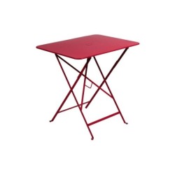 Table de jardin FERMOB Bistro rectangulaire rouge 2 personnes