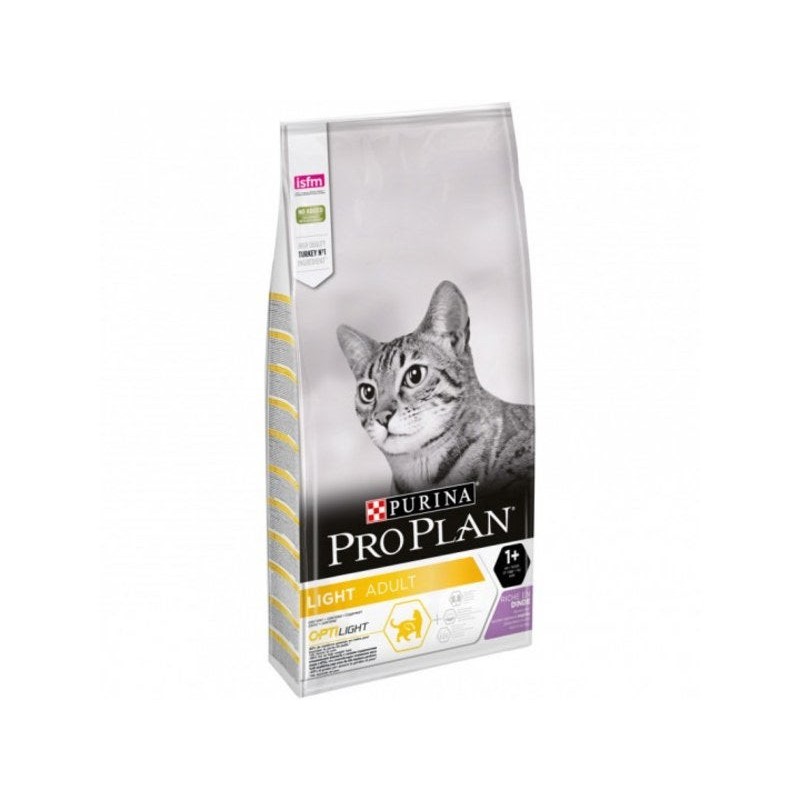 Croquette chat PRO PLAN light adult optilight riche dinde 10kg