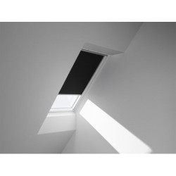 Store fenêtre de toit VELUX occultant manuel noir DKL MK04, cadre gris