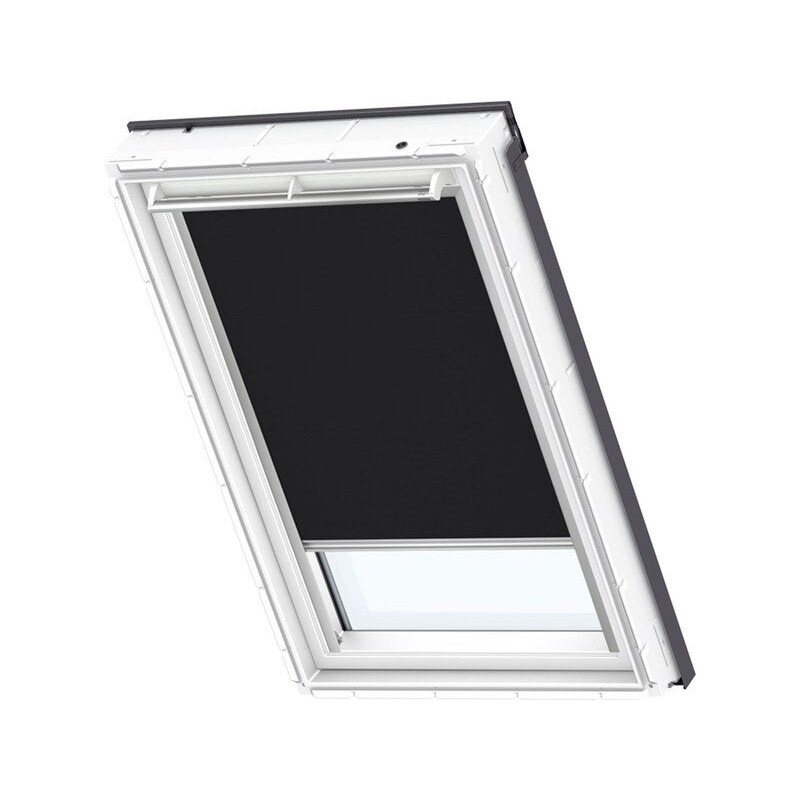 Store fenêtre de toit VELUX occultant manuel noir DKL SK06, cadre gris