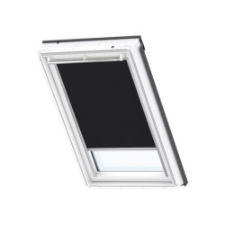 Store fenêtre de toit VELUX occultant manuel noir DKL M04, cadre gris