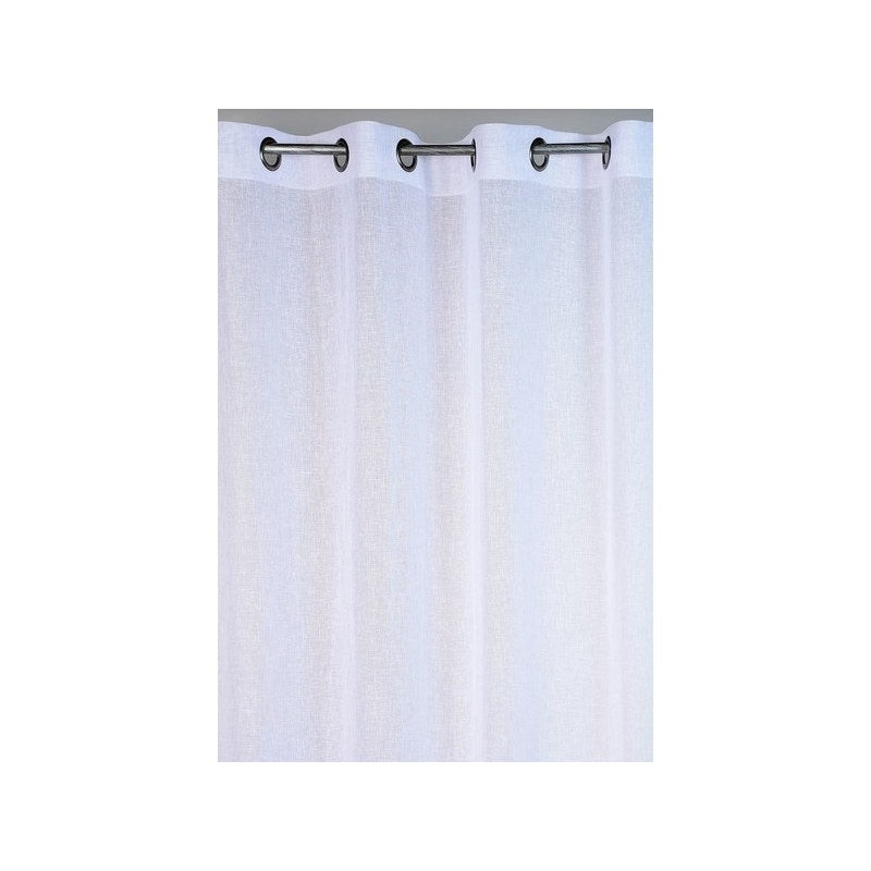 Voilage tamisant Kaolin blanc l.150 x H.240 cm