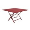 Table de jardin FERMOB Cargo carré rouge 8 personnes