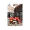 Table de jardin FERMOB Cargo carré rouge 8 personnes