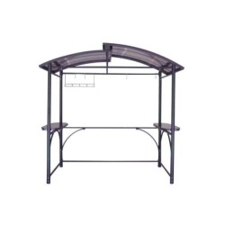 Abri pour barbecue autoportant, aluminium gris anthracite, 3.6 m²