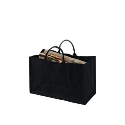 Sac à bûches noir DIXNEUF Natureo l.63 x H.41 cm