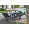 Table de jardin de repas Miami rectangulaire gris anthracite de 6 à 10 personnes