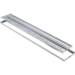 Grille caillebotis et cadre acier galvanise l.124 x L.124 cm MEA