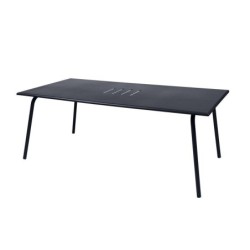 Table de jardin FERMOB Monceau rectangulaire noir 8 personnes