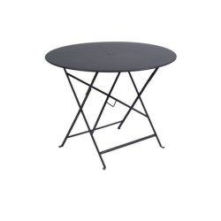 Table de jardin FERMOB Bistro rond noir 4 personnes