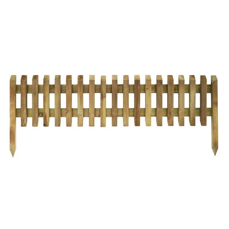 Bordure a planter Pikasso bois naturel, H.45 x L.112 cm