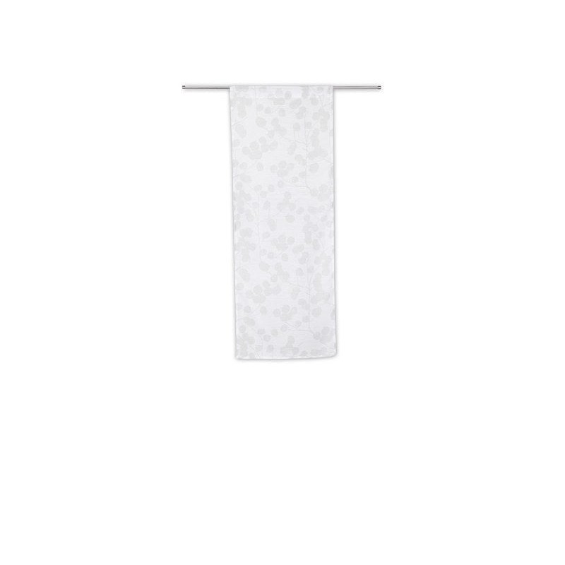 Paire de vitrages tamisant Empreinte blanc l. 45 x H. 120 cm