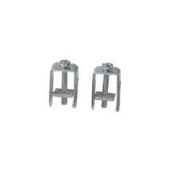 Lot de 2 griffes de fixation Epure, LEXMAN, gris aluminium