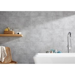 Dalle murale PVC gris clair chicago DUMAWALL L. 65 x l. 37.5 cm, Ep. 5 mm