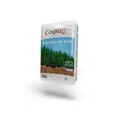 Granulés de bois COGRA en sac, 15 kg