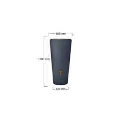 Récupérateur d'eau aérien GARANTIA VASO cylindrique graphite , 220 l