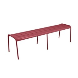 Banc 3 places de jardin FERMOB Monceau en acier rouge