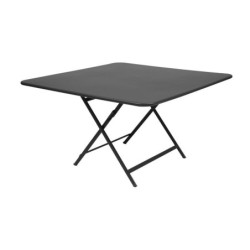 Table de jardin FERMOB Cargo carré noir 8 personnes