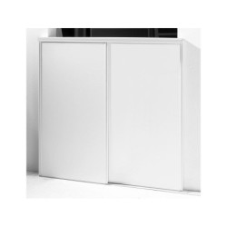 Portes de placard coulissantes, 2 portes, l.120 x H.120 cm, blanc