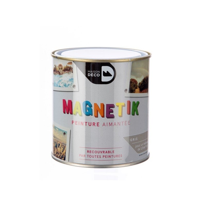 Peinture Magnétique Gris Satin Maison Deco Magnétik C'Est Génial ! 0.5 L