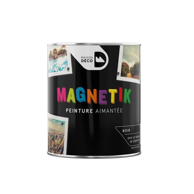 Peinture Magnétique Noir Satin Maison Deco Magnétik C'Est Génial ! 0.5 L