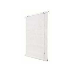 Store enrouleur tamisant Bois tissé blanc, l.150 x H.180 cm, BALLAUFF