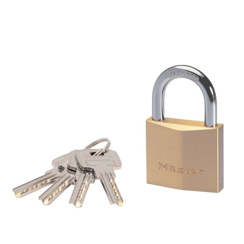 Master Lock 2940Eurd Cadenas À Clé Extra Fin En Laiton, Doré, 6,2 X 4 X 1,6 Cm