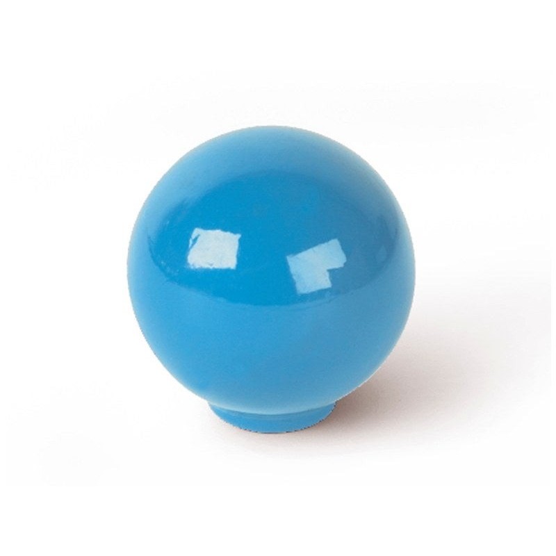 Bouton De Meuble Boule Bleu Abs H.29 X L.28 X P.28 Mm