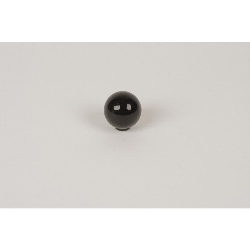 Bouton De Meuble Noir Boule Abs Brillant H.29 X L.28 X P.28 Mm